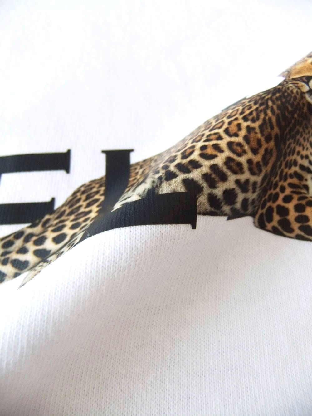 【MICALLE MICALLE Account】 HOMMAGE LEOPARD LOGO CFLINE LONG SLEEVE TEE  ロゴ T-SHIRT   MAF106TEC