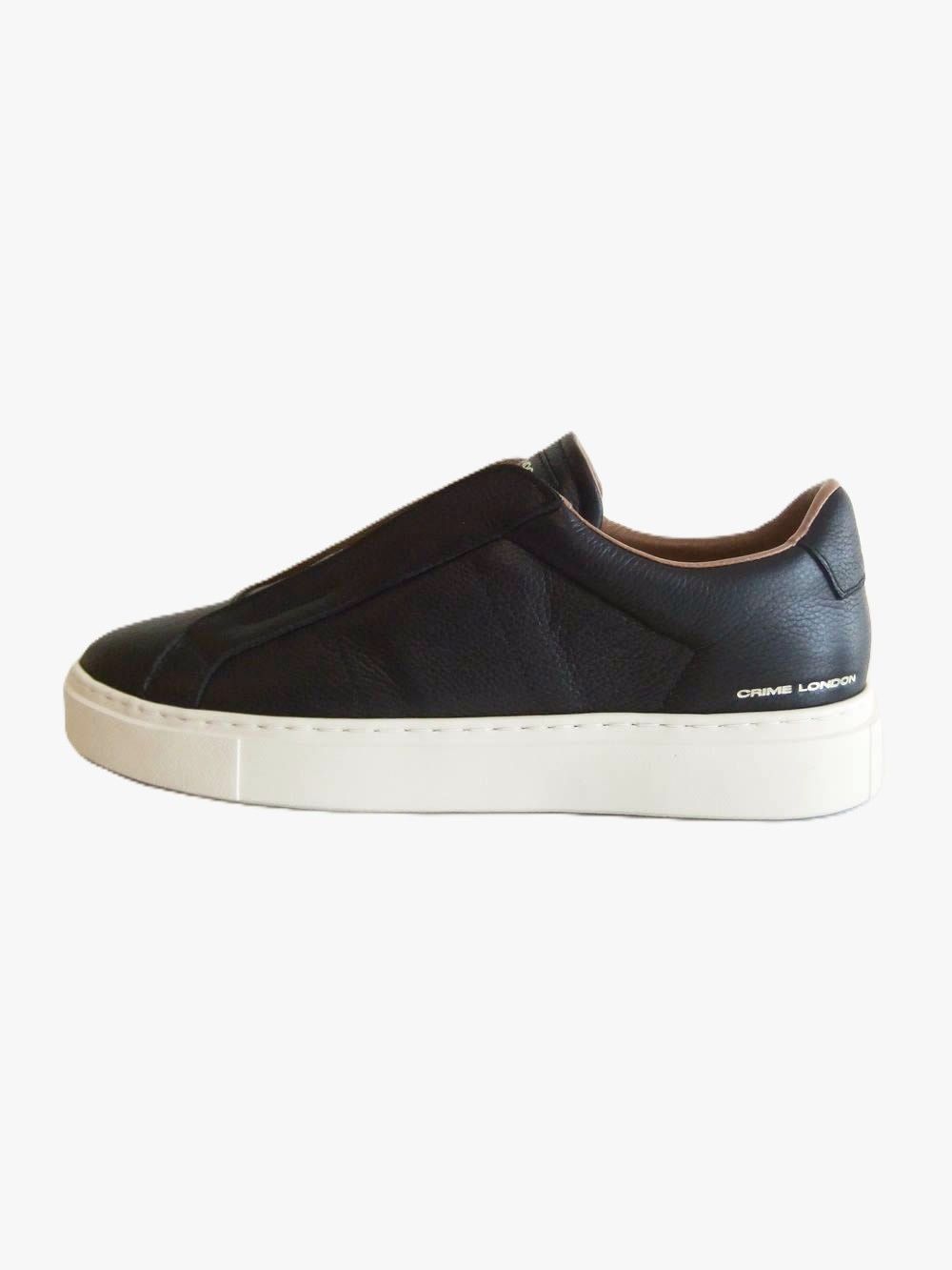 【MENS】 SUPERLIGHT SLIP ON (ブラック)   レザースニーカー