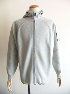 KNITWEAR CARDIGAN IN LAMBSWOOL GRS  フード付き ZIP セーター