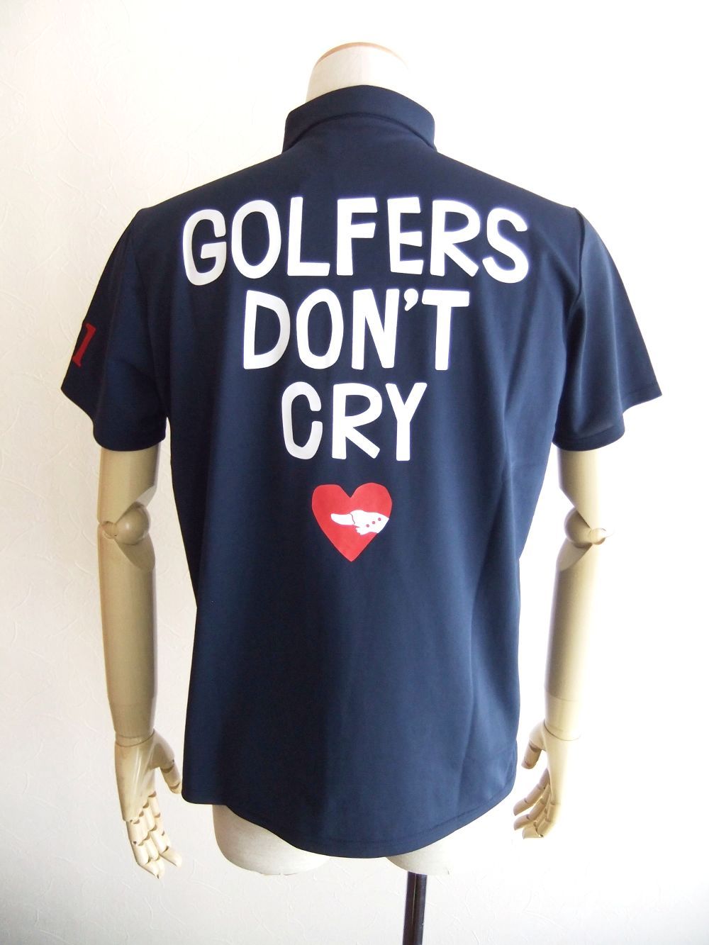 DON'T CRY POLO  (ネイビー)  半袖 ポロシャツ   RSM-24010