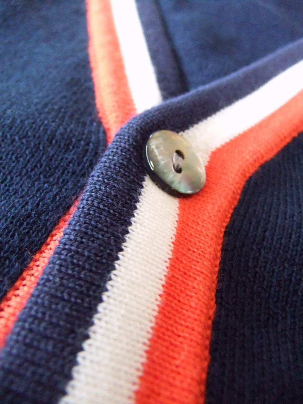 SAINT-GERMAIN CARDIGAN    (ネイビー)  ロゴ入り コットン カーディガン    RSM-24092