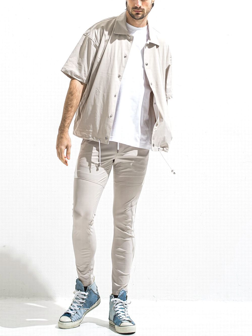 NYLON HALF COACH JACKET  ハーフスリーブ コーチ ジャケット