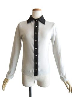 【Klassiek】 シアーコットン ガーゼ レース襟 クレリック シャツ     K149521M