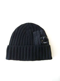 EXTRA FINE MERINO WOOL LENS BEANIE  レンズ ゴーグル ニット帽 ( ブラック )