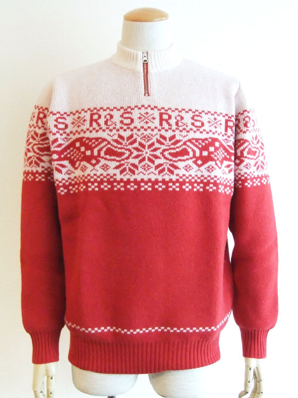 SNOW DUCKBILL   ZIP UP ジャガード ニット  RSM-20272