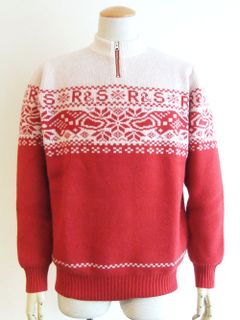SNOW DUCKBILL   ZIP UP ジャガード ニット  RSM-20272