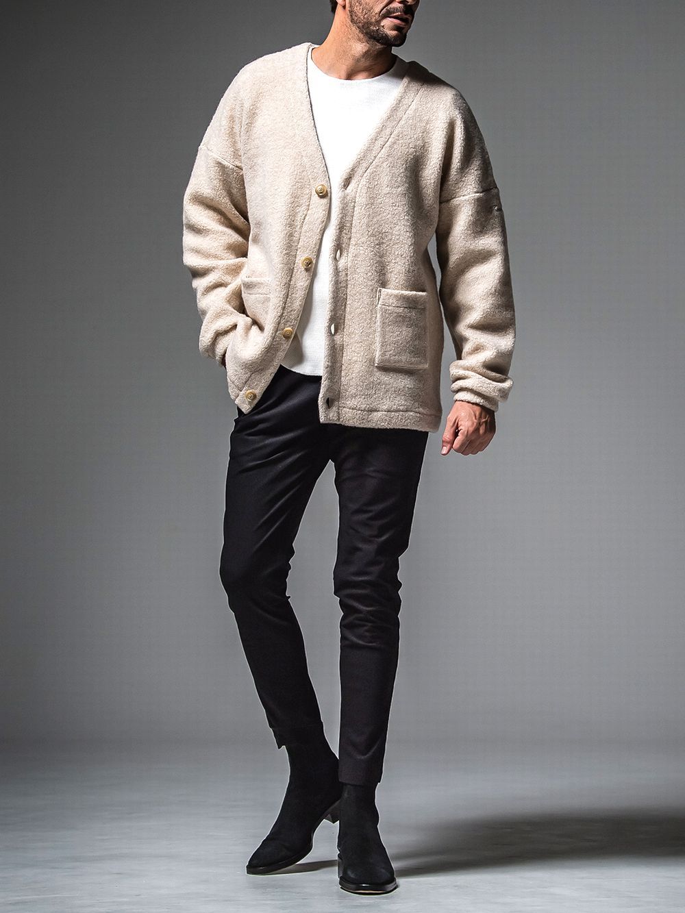 CHRIS EASY HEAT TUCK PANTS   (ブラック)  スラックス イージー タックパンツ