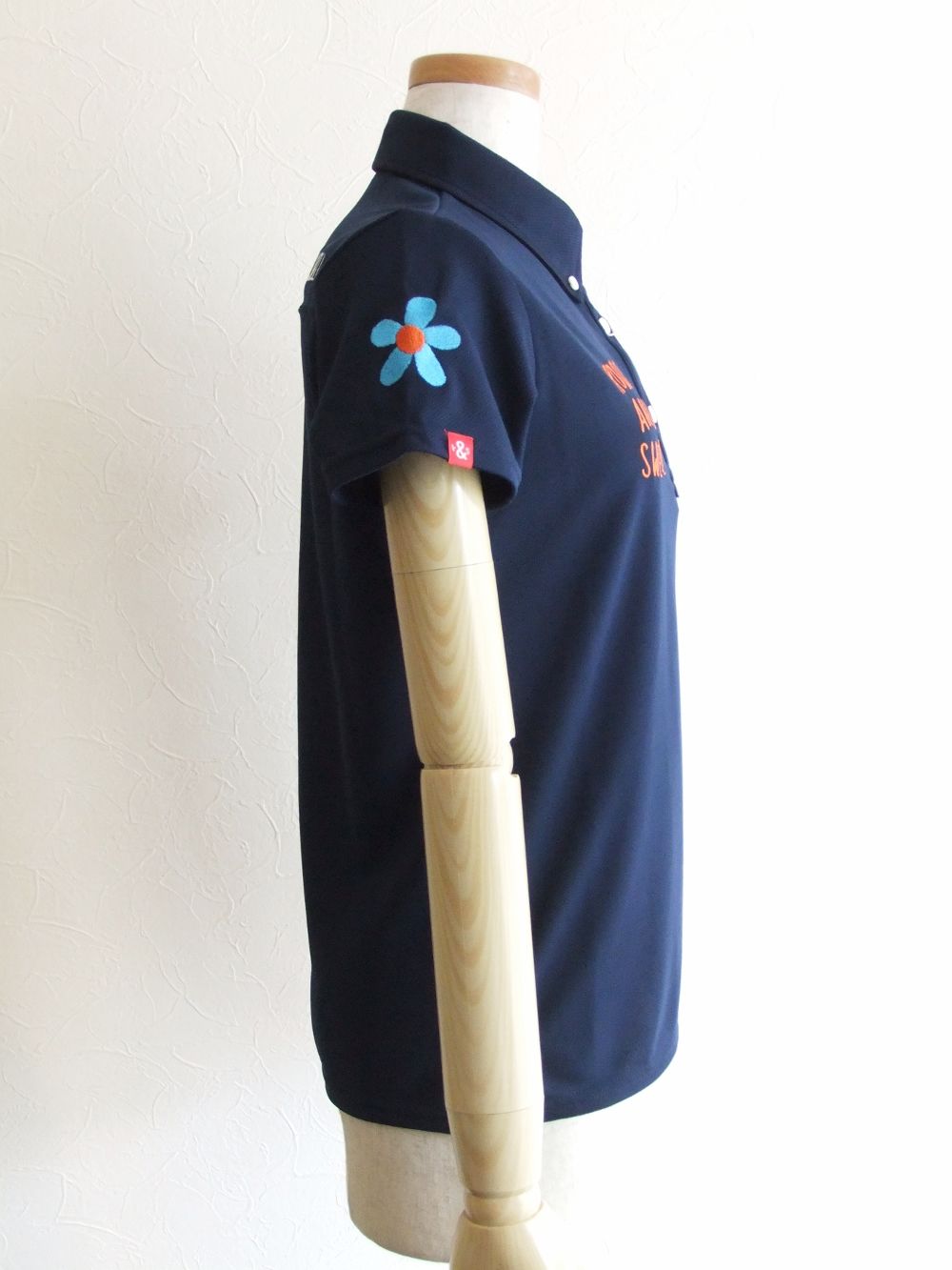 【LADIES】 PARADISE POLO W.  (ネイビー)   ロゴ半袖ポロ  RSL-21003