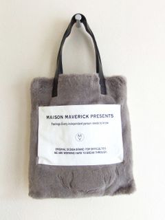 TYVEK タイベック +ファー トートバッグ  (ホワイト)  MM207-1109