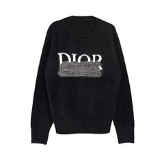 【MICALLE MICALLE Account】 HOMMAGE  DR SHAGGY KNIT (ブラック)   ロゴ ニット  MAG111NDC