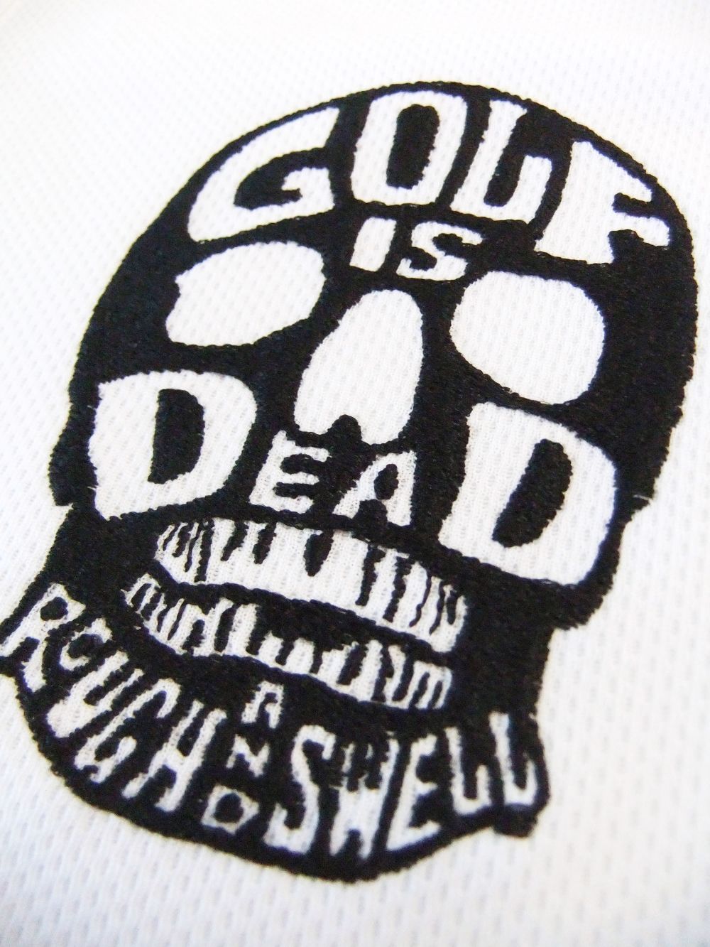 SKULL POLO ( ホワイト )   半袖B.D.ポロ  RSM-21007