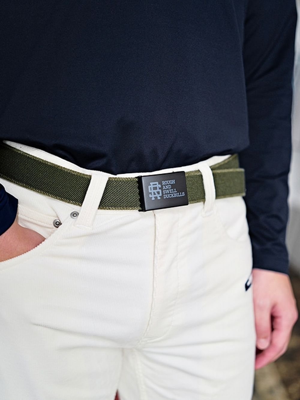 BASIC EASY BELT    R&S ロゴベルト  (オリーブ)   RSA-24217