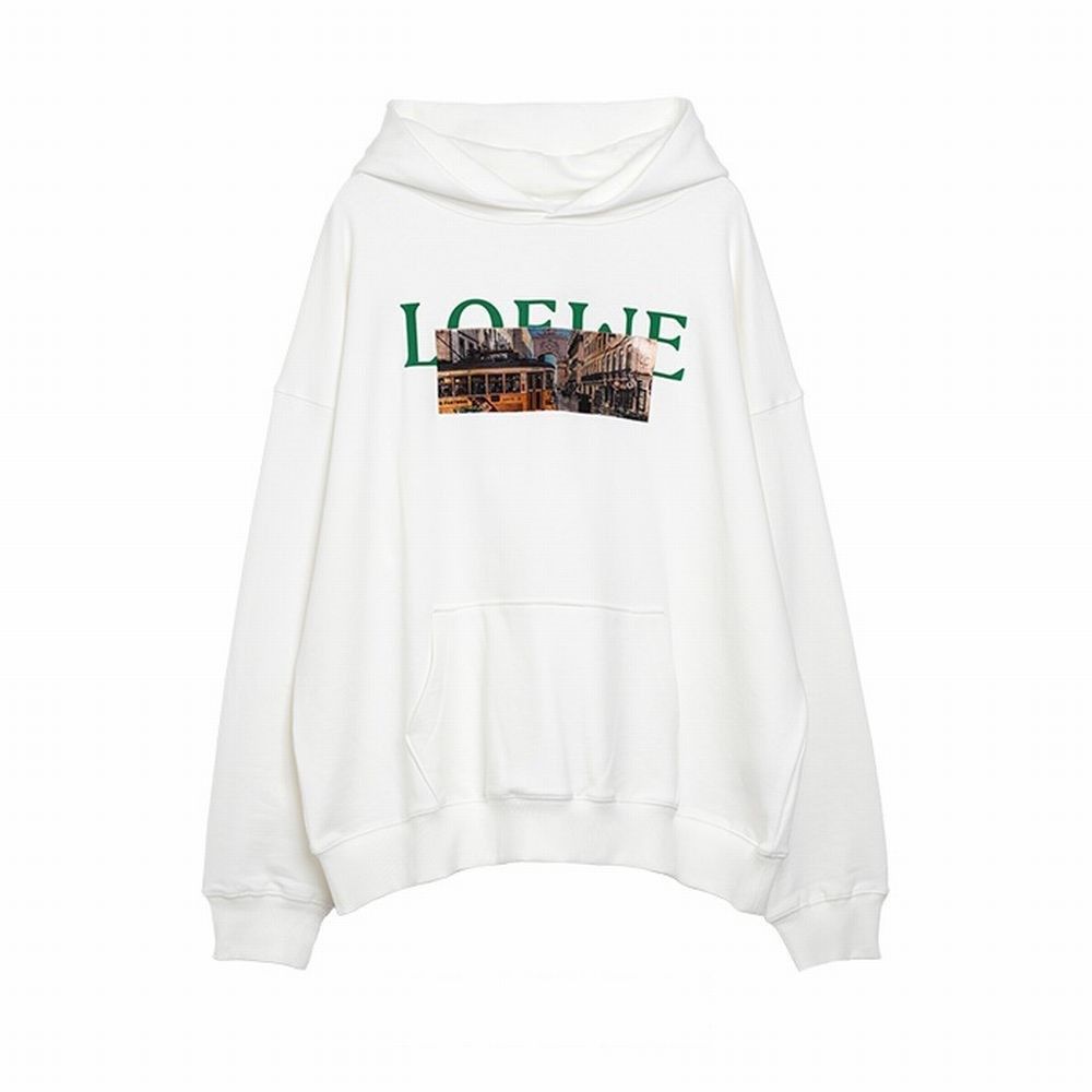 【MICALLE MICALLE Account】 HOMMAGE  LW PAINT HOODIE (ホワイト)   ロゴ フーディ  MAG100TDC
