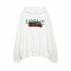 【MICALLE MICALLE Account】 HOMMAGE  LW PAINT HOODIE (ホワイト)   ロゴ フーディ  MAG100TDC