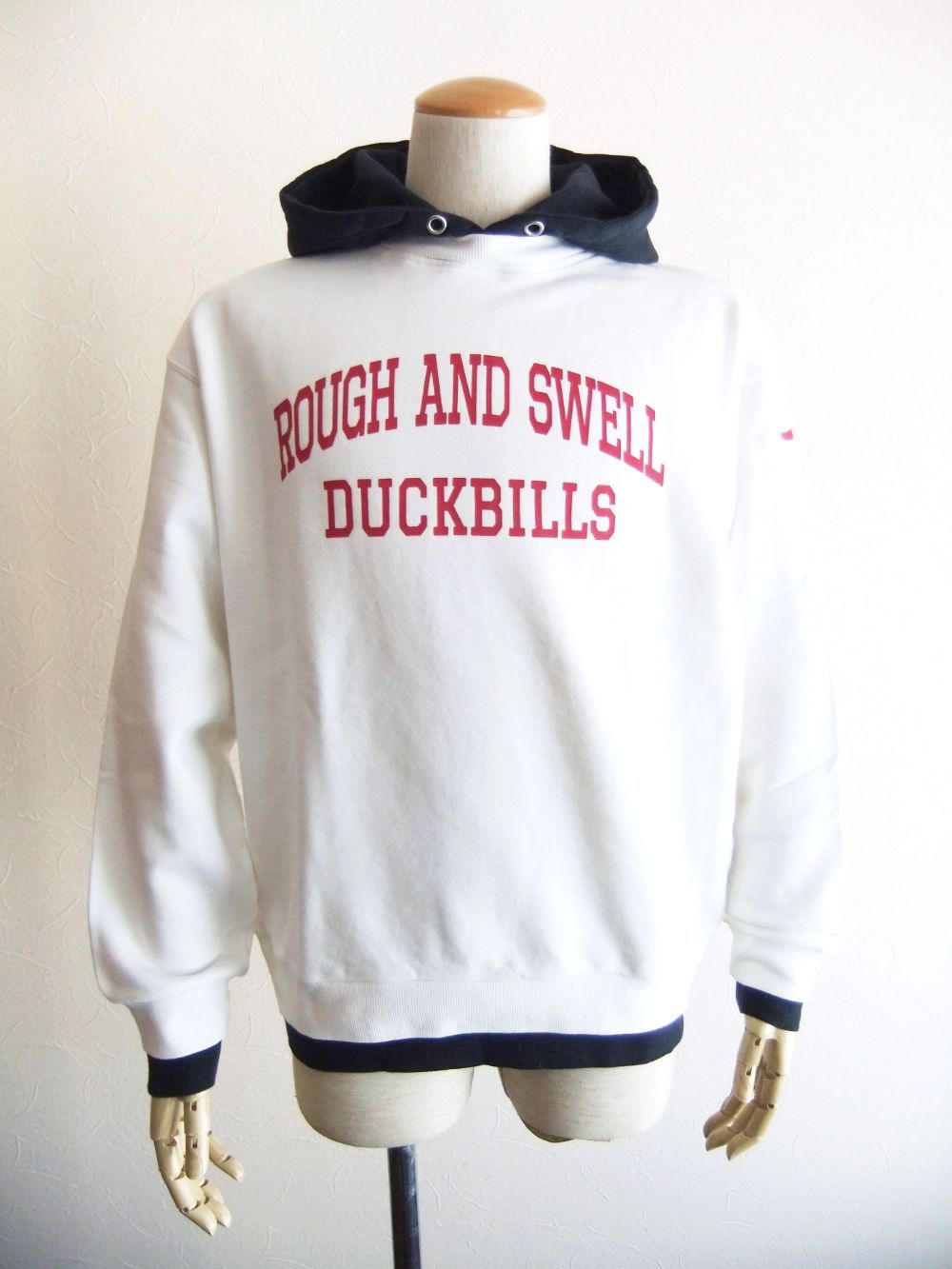coco 中古 ラフ＆スウェル rough&amp;swell メンズ スウェット S 白 ホワイト キルティング風 中古 メンズ ラフ＆スウェル rough&swell スウェット S 白
