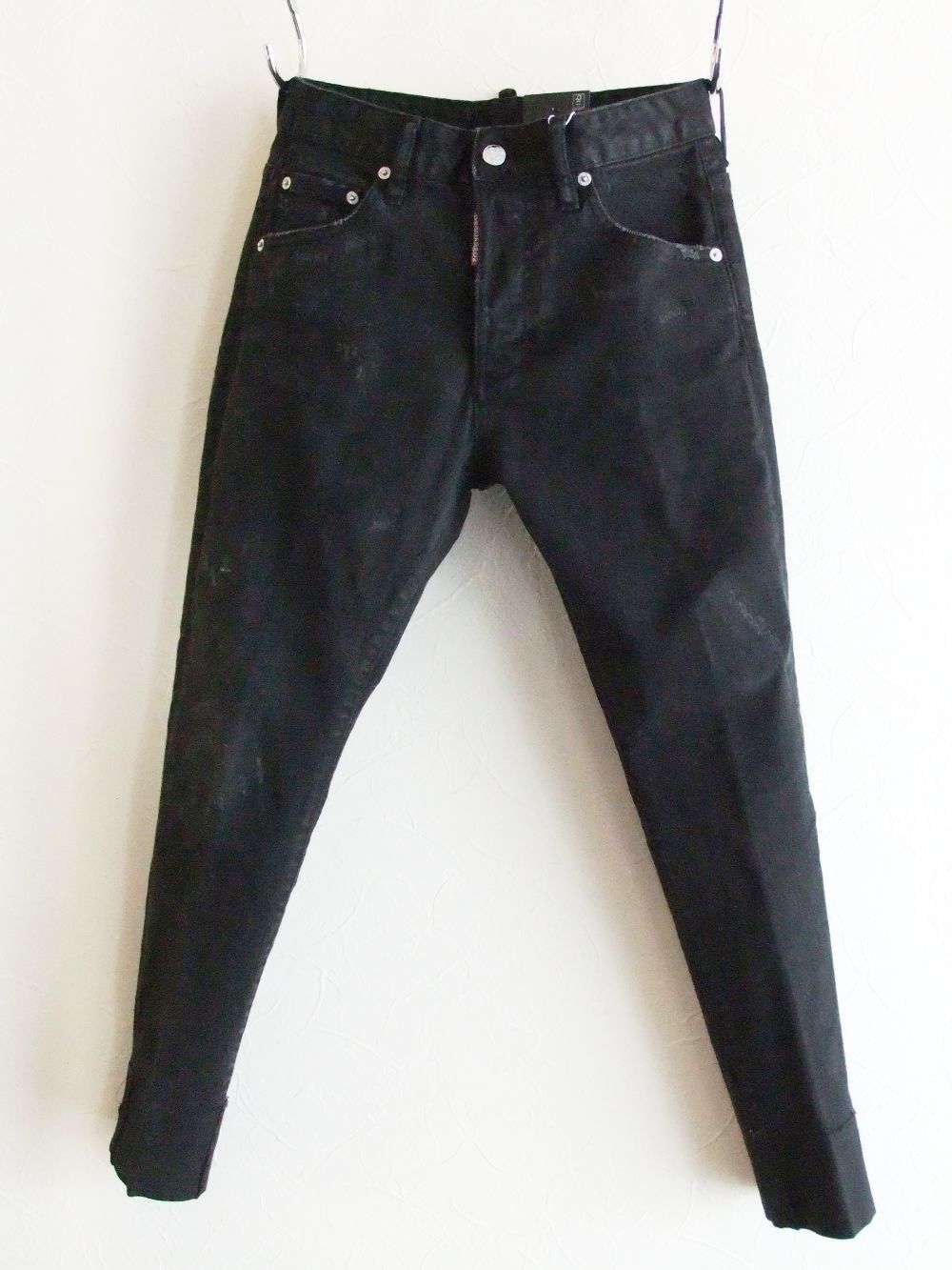 受注生産品】 D SQUARED2 cropped jeans ブラックパンツ デニム