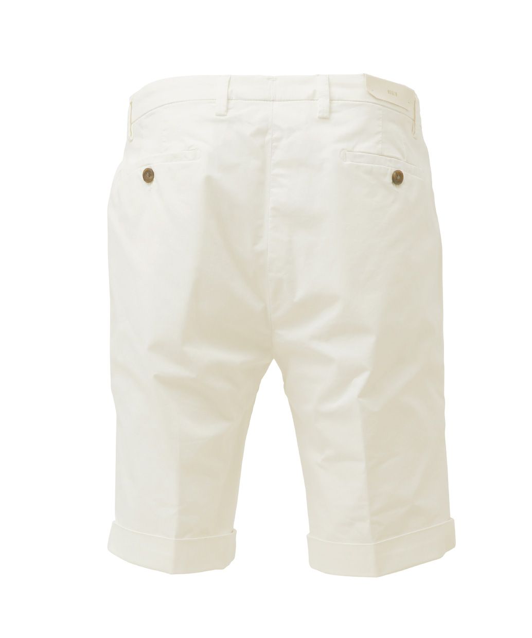 BRIGLIA 1949   ( ホワイト ) コットンストレッチ ワンプリーツスリムショーツ