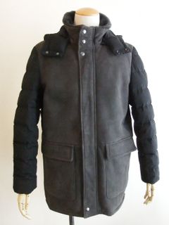 JEFFREY  フーデッド ムートン + ダウンコート