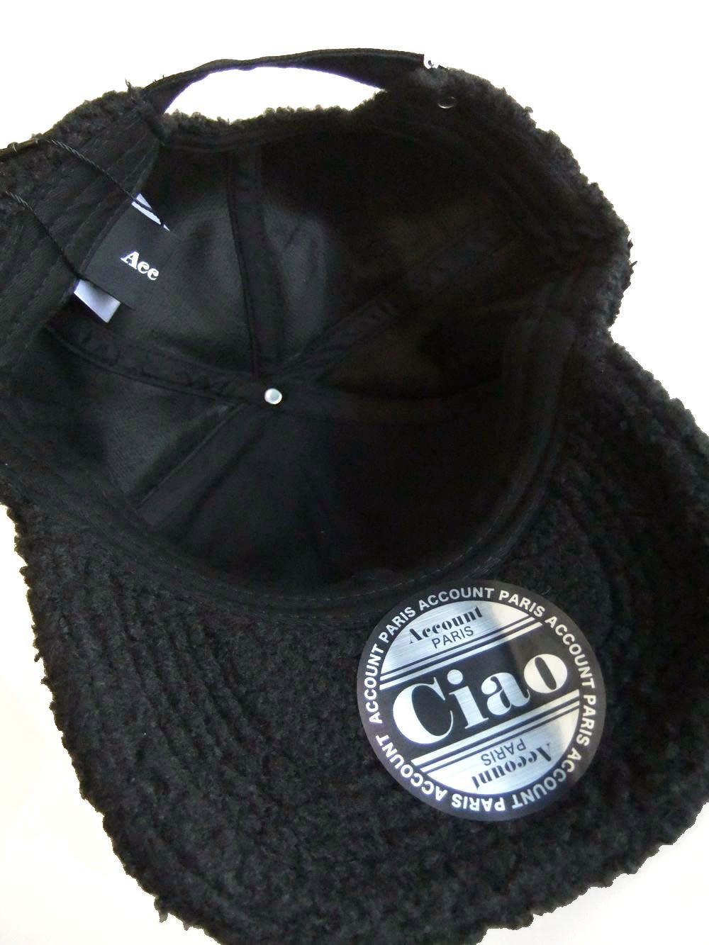 HOMMAGE  C BOA CAP (ブラック)  ロゴ ボア キャップ  MAH115YDC