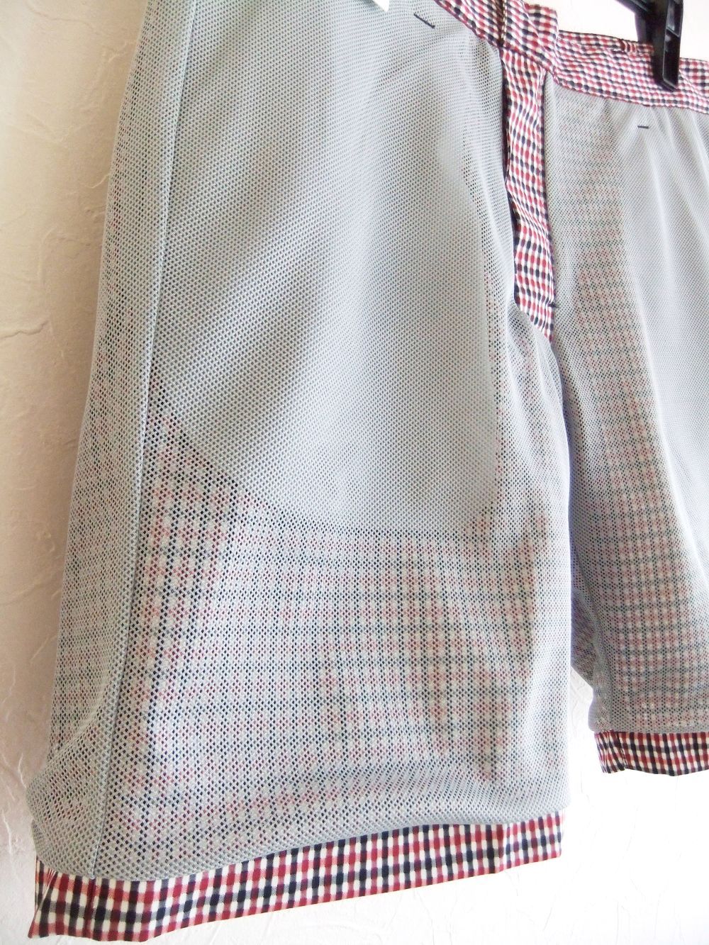 ROBERT SHORTS (レッド)  チェック柄 ハーフパンツ    RSM-25066