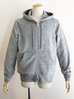 ZEBRA PILE JQ HOODIE  ゼブラ柄 パイルパーカー (グレー )