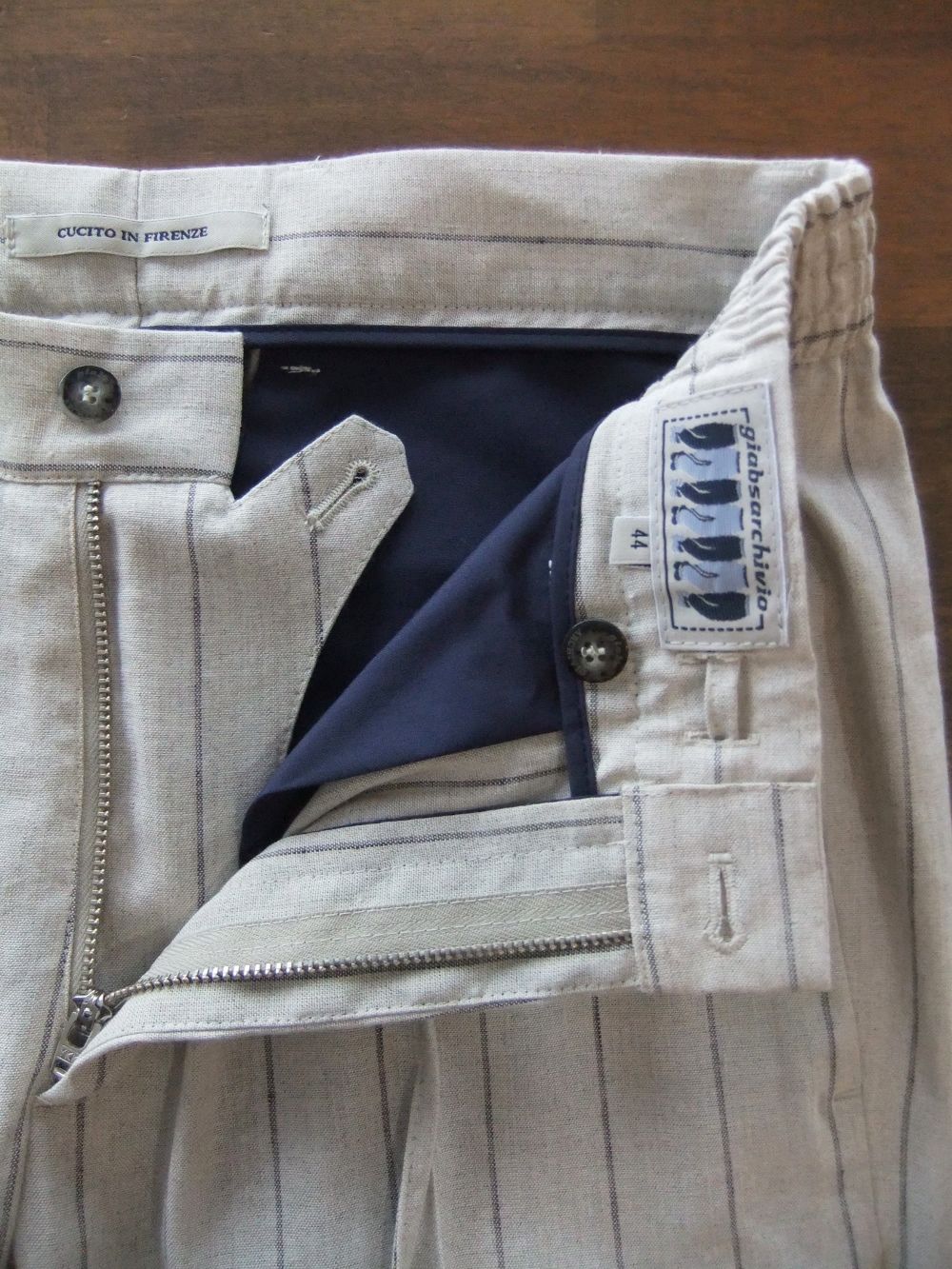MASACCIO マサッチョ   TECNO LINEN STRIPE リネン ストライプ パンツ A4360R