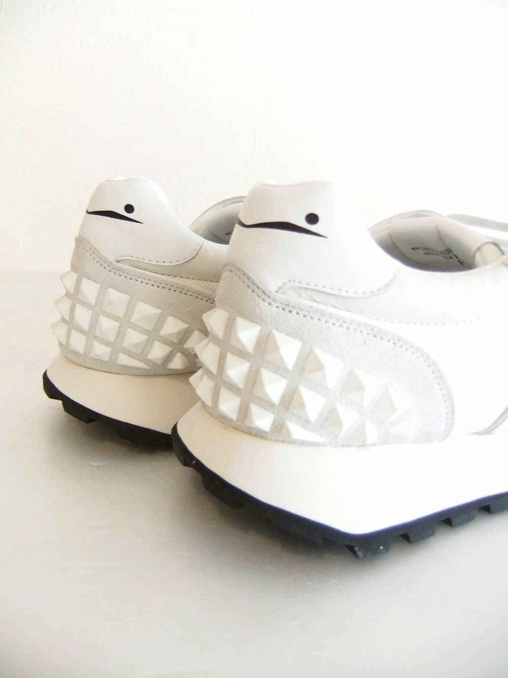 PARIS STUDS   (ホワイト)  レザー × スエード  スニーカー