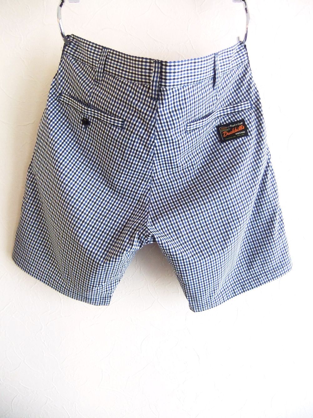 ROBERT SHORTS (ブルー)  チェック柄 ハーフパンツ    RSM-25066