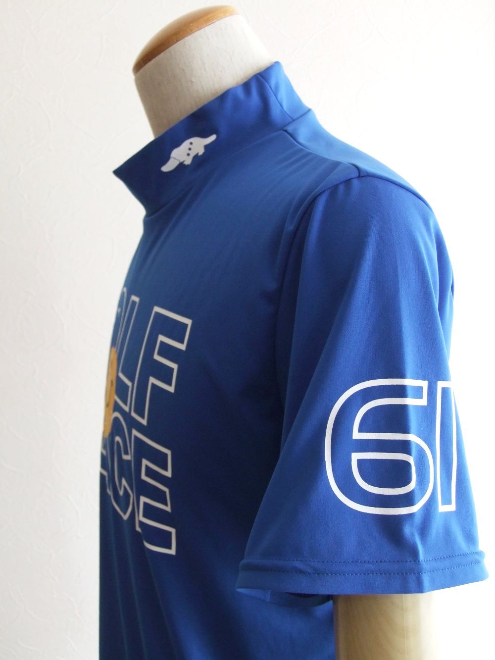 GOLF PEACE MOCK  (ブルー) モックネック 半袖ポロシャツ RSM-22041