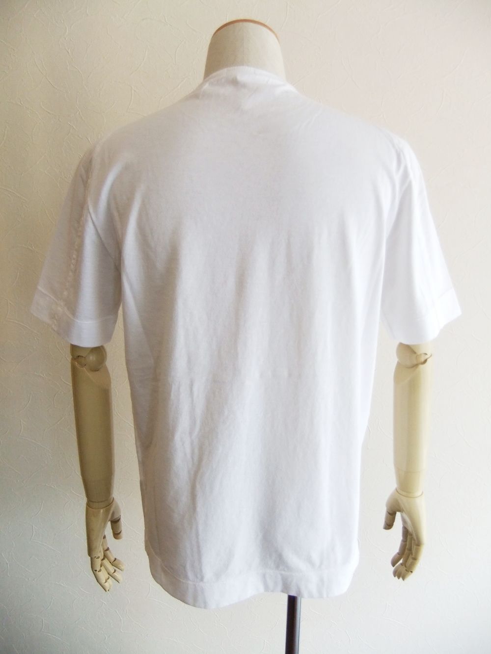 コットン/リネン （ホワイト） クルーネックTシャツ