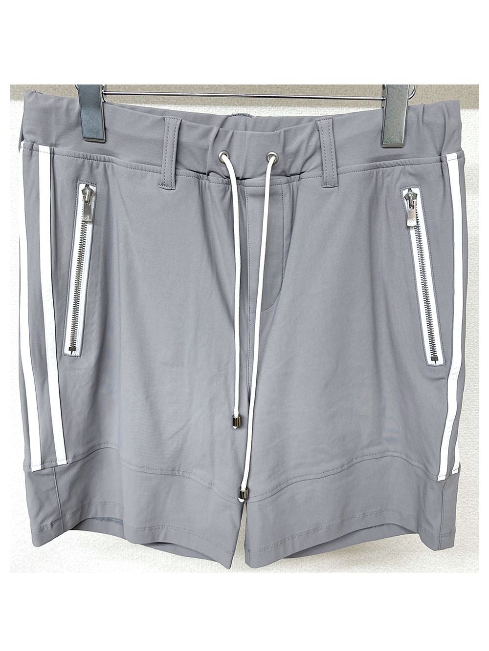 JOHNSON NYLON HP  (グレー)  ライン ナイロン ハーフパンツ
