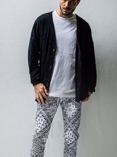 WEST pile cardigan (ブラック)  パイルカーディガン