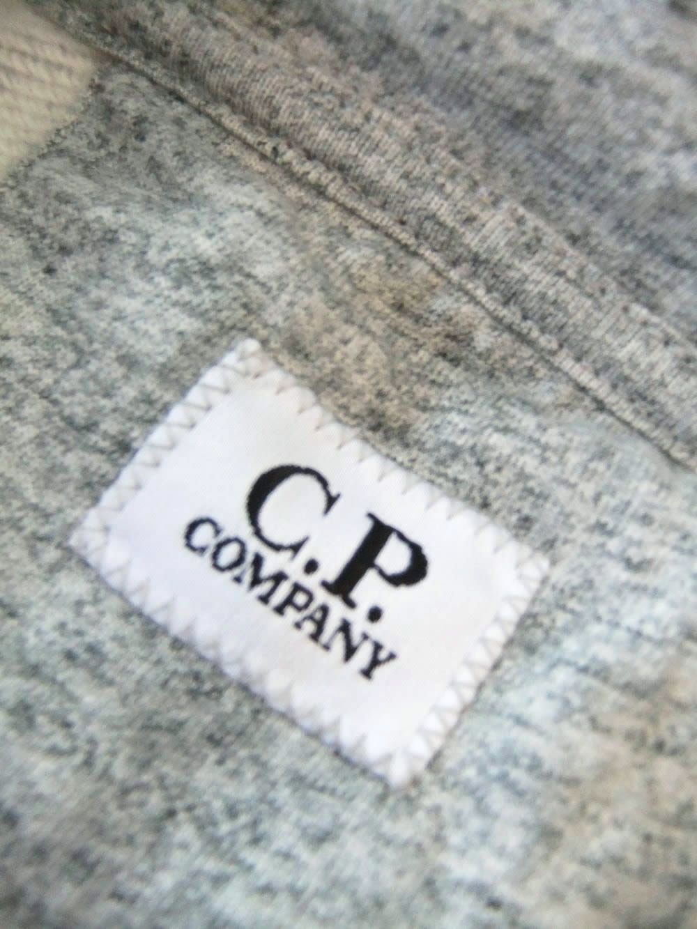 DIAGONAL RAISED FLEECE HOODED LENS SWEATSHIRT (グレー) フーデッド スウェットシャツ