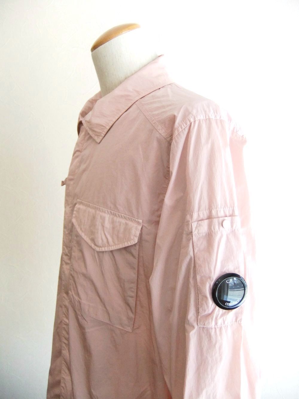 CHROME-R  FULL ZIP OVERSHIRT  (ピンク)  ジップアップ オーバーシャツ