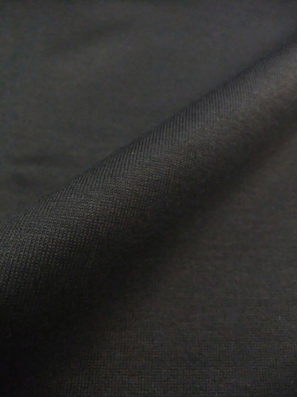 マーセライズ モックネック Tシャツ  (ブラック)