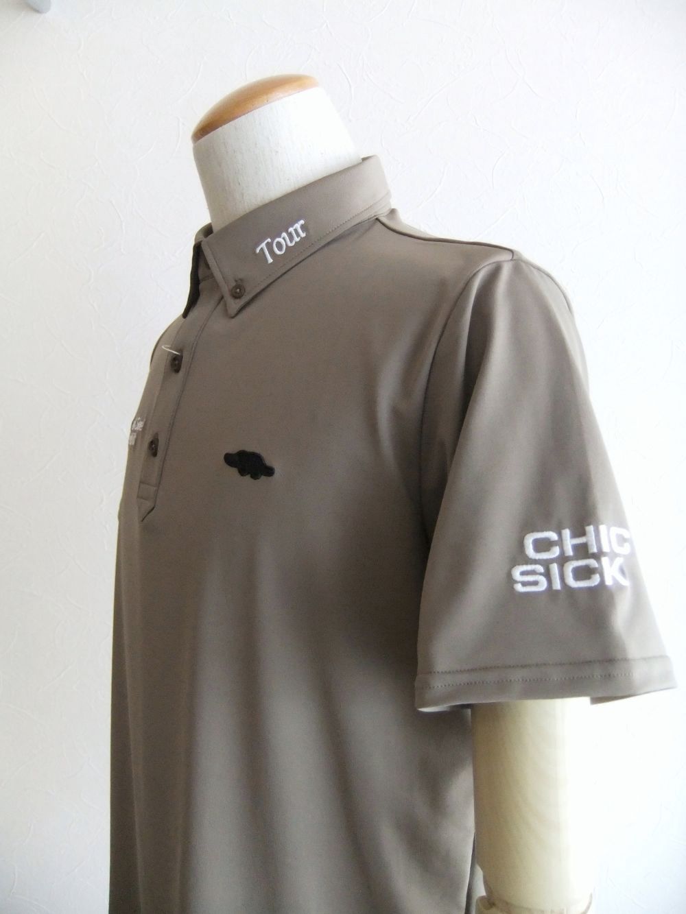CHIC SICK TOUR POLO (ベージュ)   半袖B.D.ポロ  RSM-23003