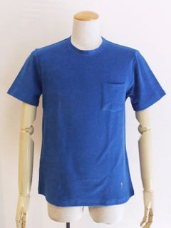 クルーネック 半袖パイルTシャツ ( マリンブルー )   TS/TC442-511501