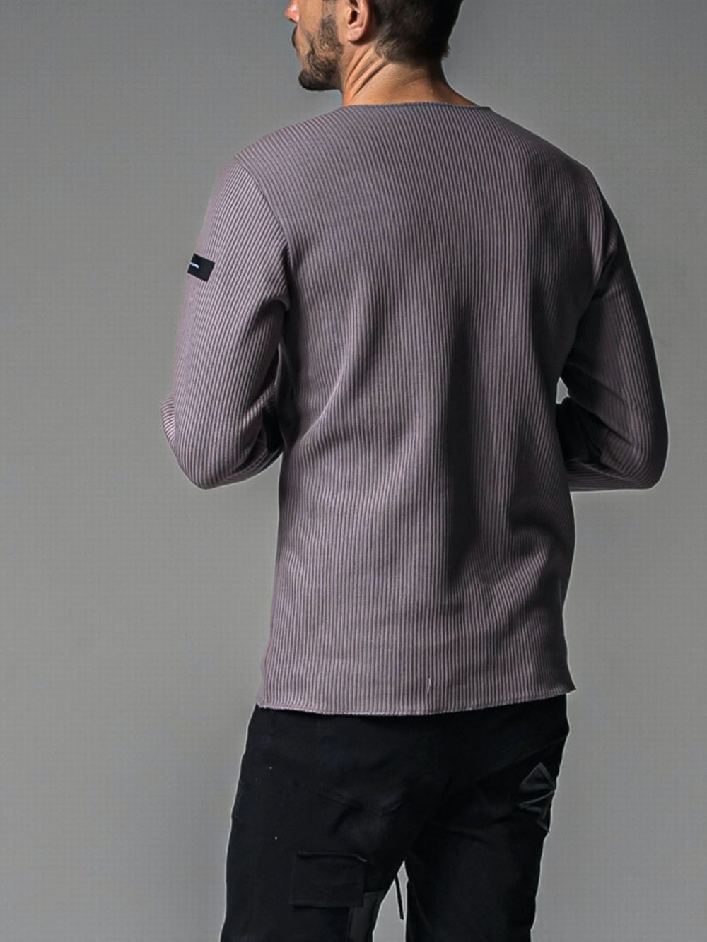 CUTOFF RAIL LONGSLEAVE  (グレー)   カットオフロングスリーブ