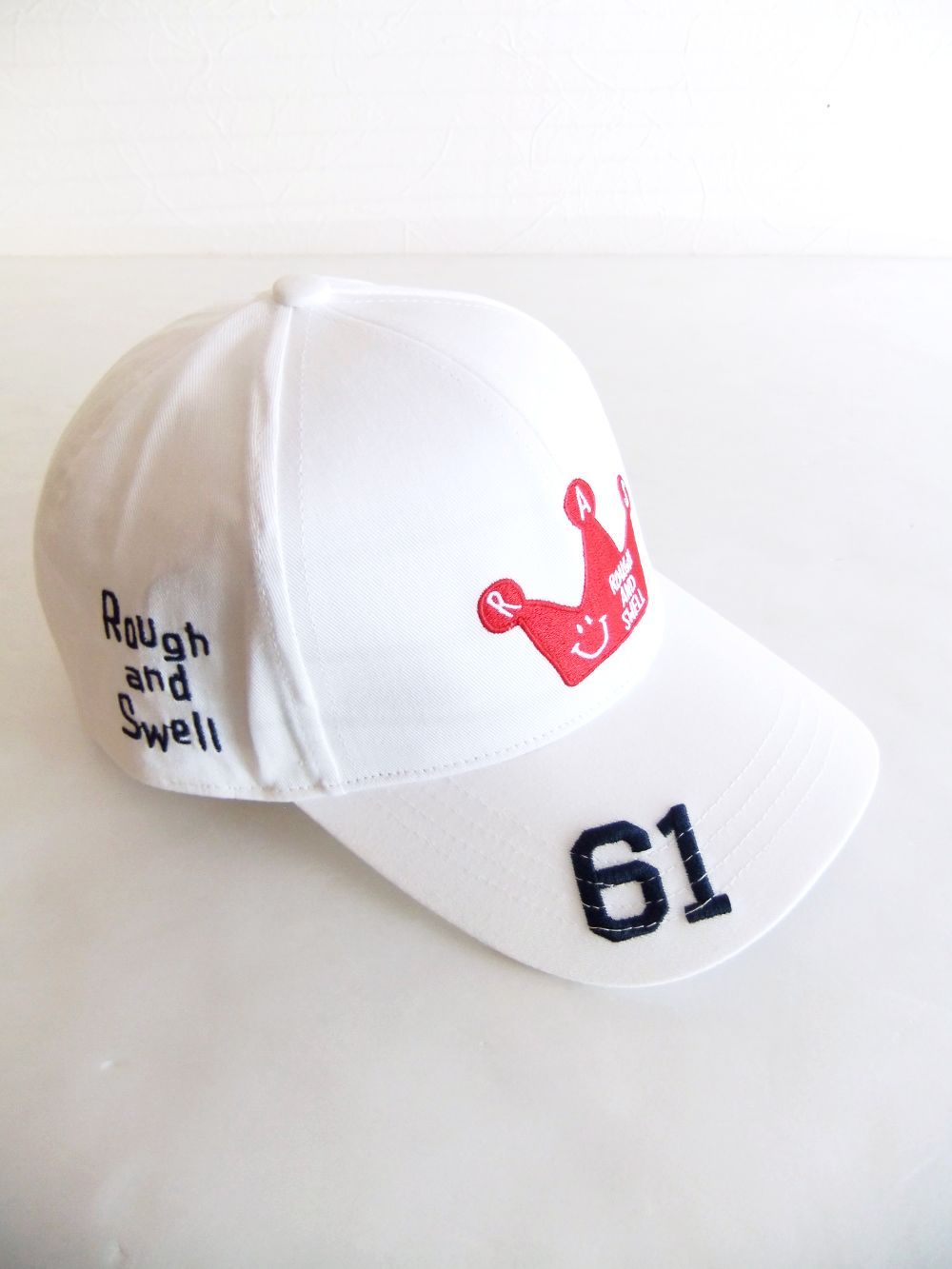 CROWN B.B. CAP  ( ホワイト )  ロゴ入りキャップ  RSA-22202