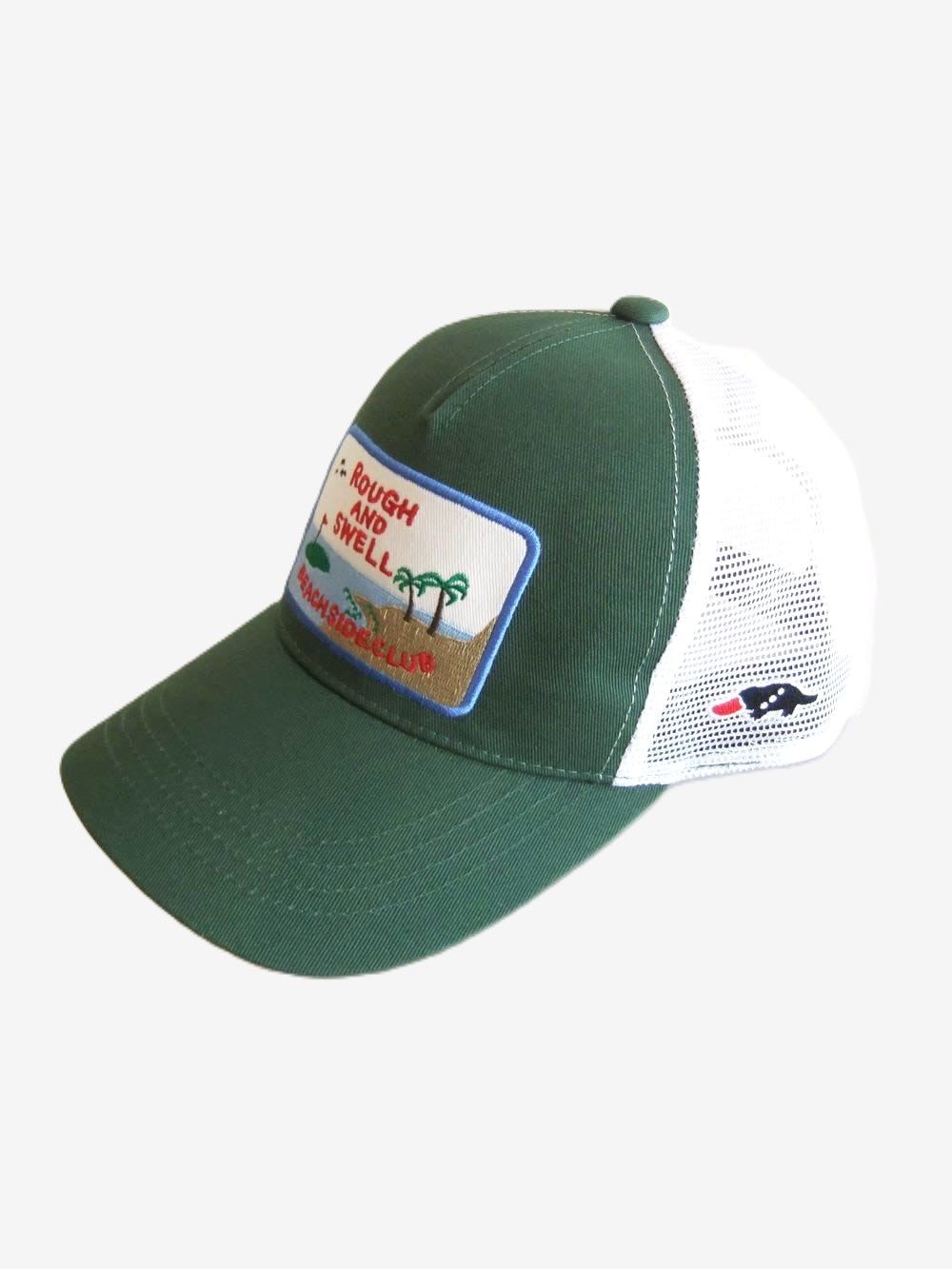 BEACH SIDE MESH CAP  (グリーン)   ロゴ入り ワッペン付き キャップ    RSA-26004