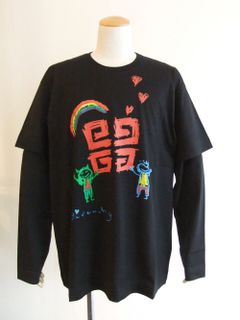 GIVENCHY  プリント オーバーサイズ レイヤードL/Tシャツ