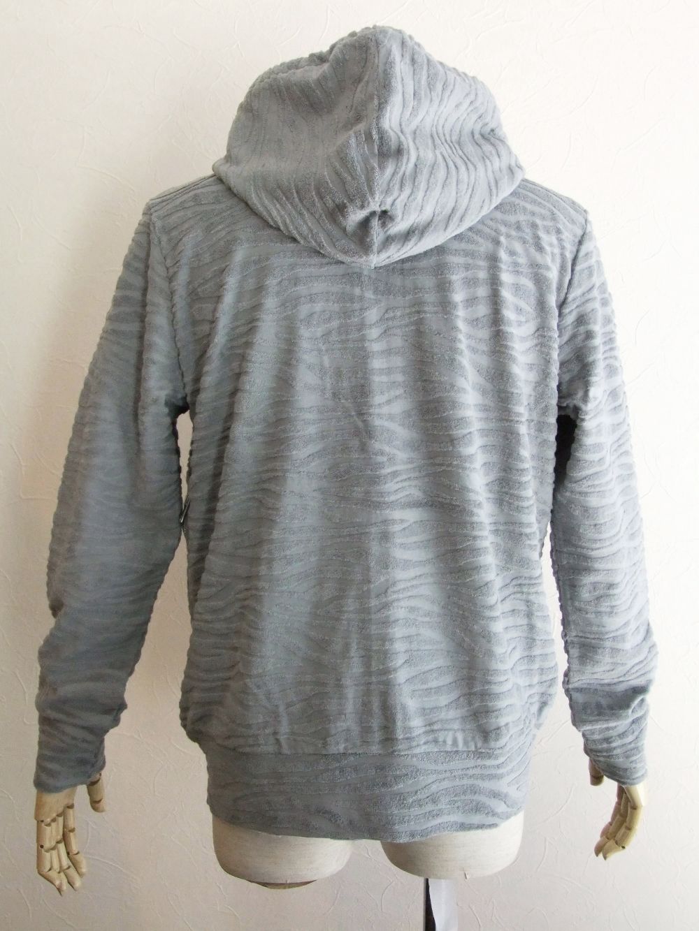 ZEBRA PILE JQ HOODIE  ゼブラ柄 パイルパーカー (グレー )