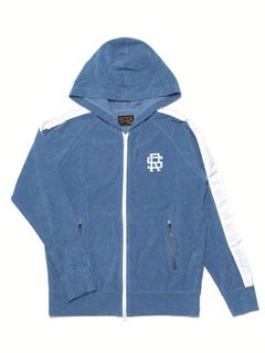 HUNTINGTON HOODIE  (ブルーグレー)  ロゴ入り  ZIP パーカー   RSM-24054