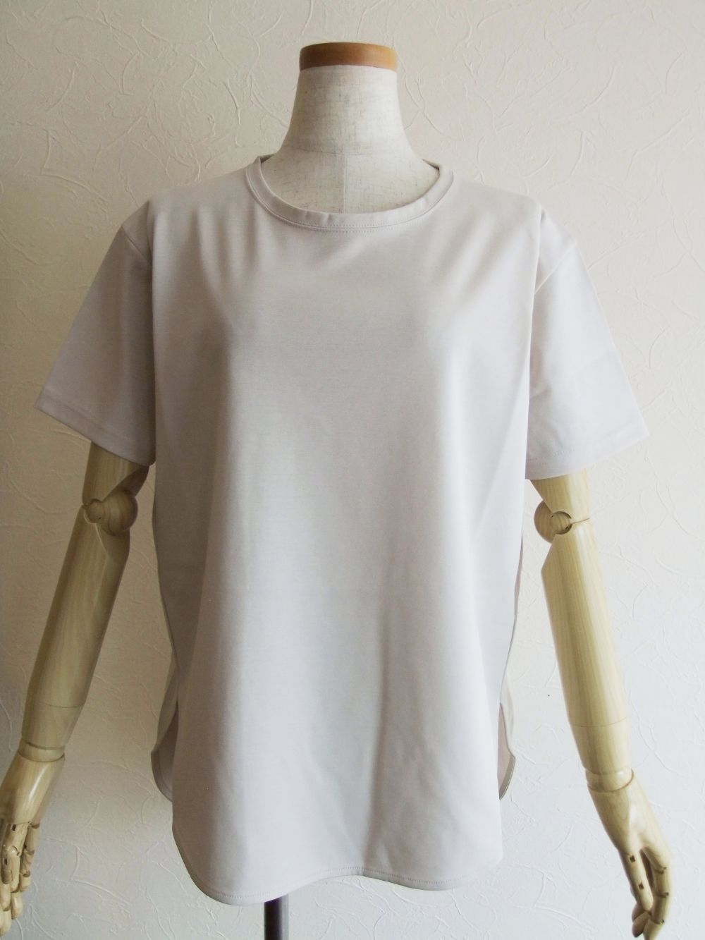 【SIWALY】 ハーフスリーブ オーバーTシャツ   (ベージュ)  521207