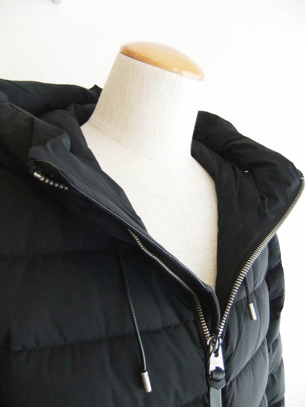 JACK-Z  (ブラック)   撥水 ストレッチナイロン フーデッドダウンジャケット