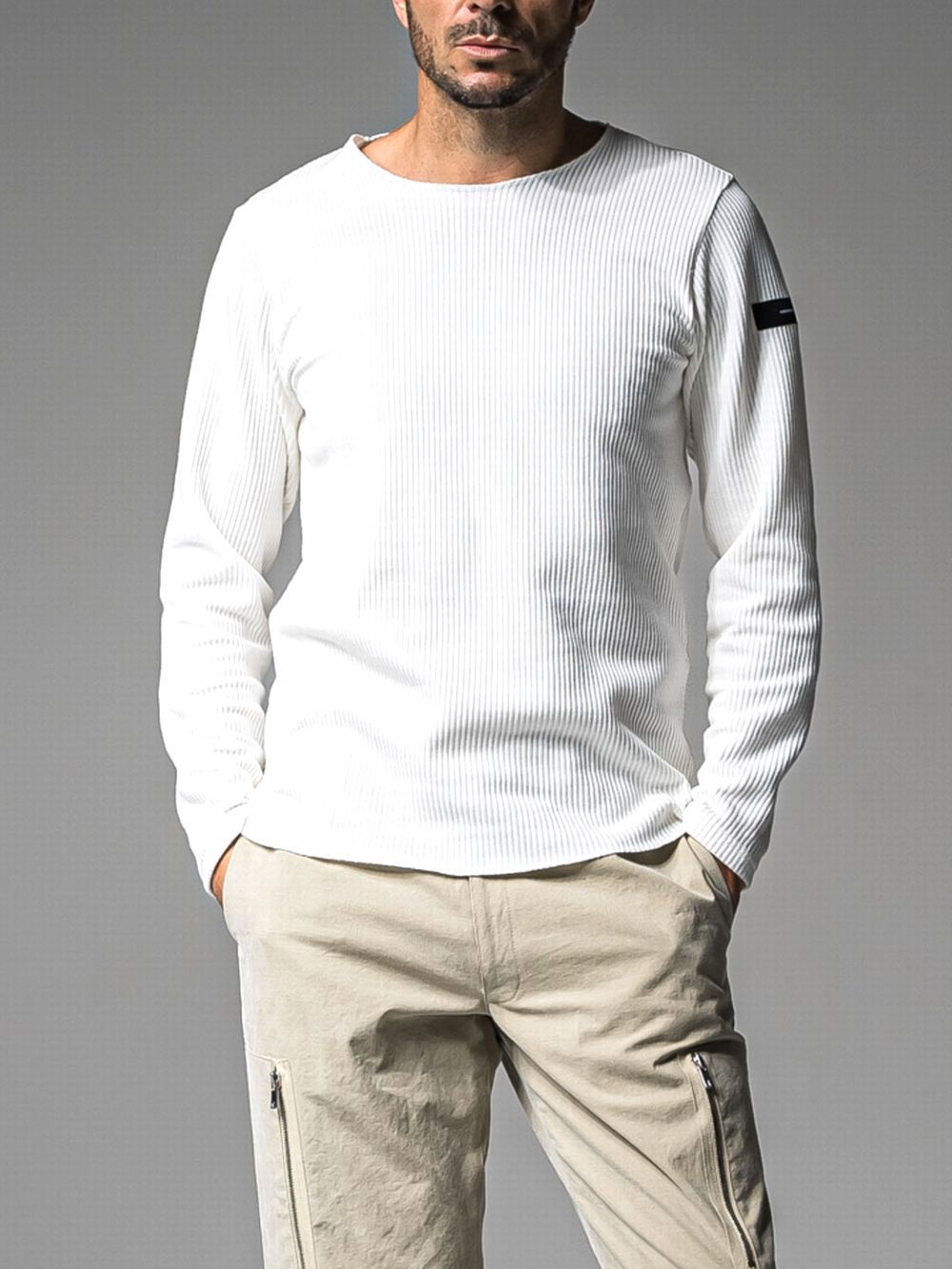 CUTOFF RAIL LONGSLEAVE  (ホワイト)   カットオフロングスリーブ