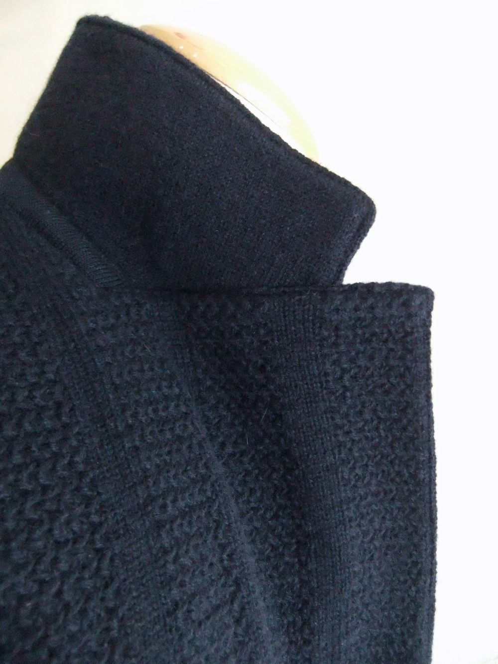 KNIT 2B JACKET (ネイビー) ウール カシミヤ ニットジャケット
