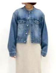 No Collar Denim Jacket  ノーカラー デニム ジャケット   635402