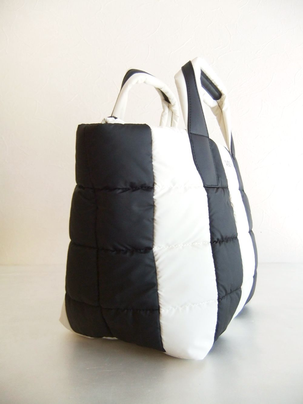 PORTER SMALL TOTE MATT STRIPES ポーター トート スモール バッグ  (ブラック×ホワイト)