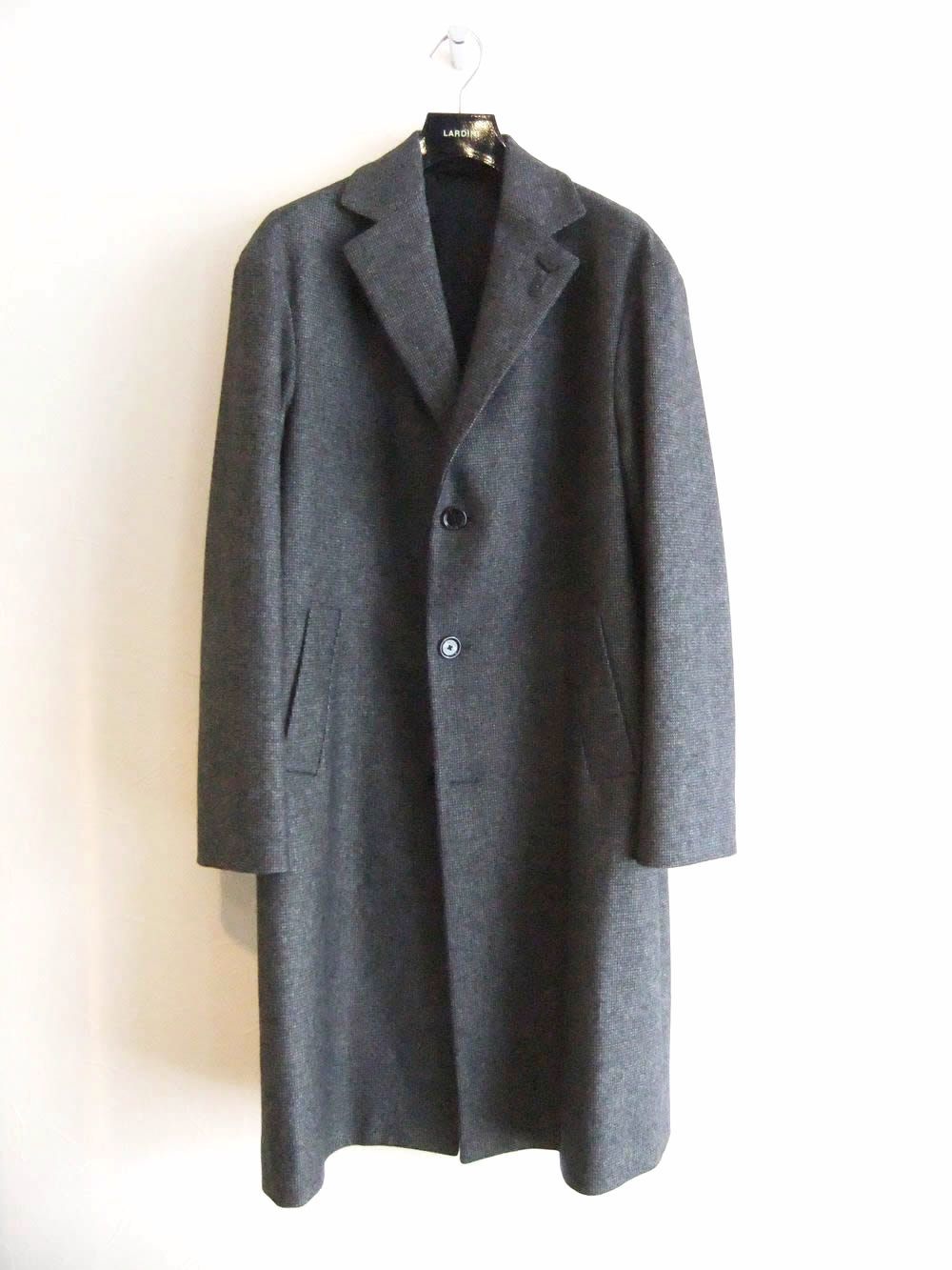 ウール チェック シングル チェスター コート